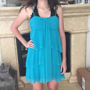 Teal Spaghetti Strapped Dress